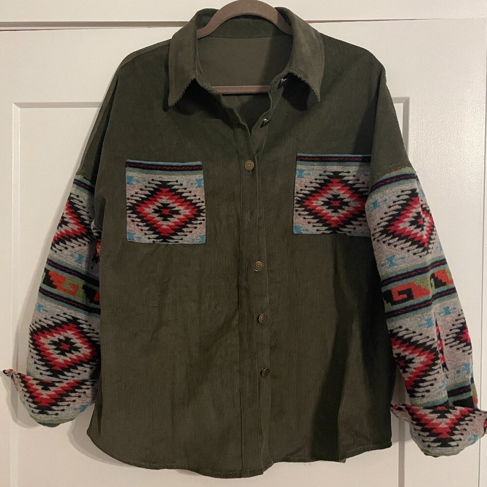 Boutique Corduroy Shacket Size XL
